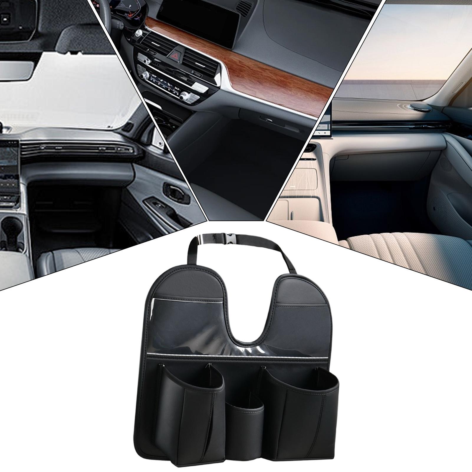 Rv Snacks & Food Zone Surat Menu - Autostoelorganisator Leer Groot Met Bekerhouder Achter