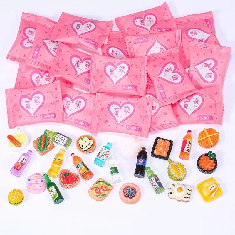 Food Day Snacks - Tas in willekeurige stijl Miniatuurvoedsel Speelgoed