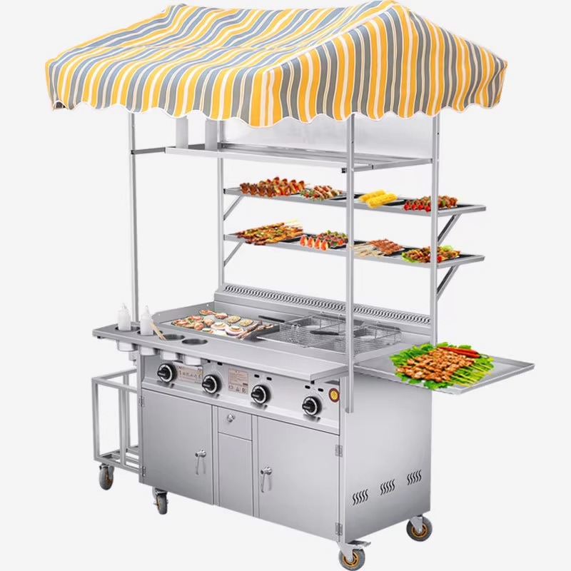 Food Snacks To Sell - Mobiele snackkar op gas, buitenverkoopkar met
