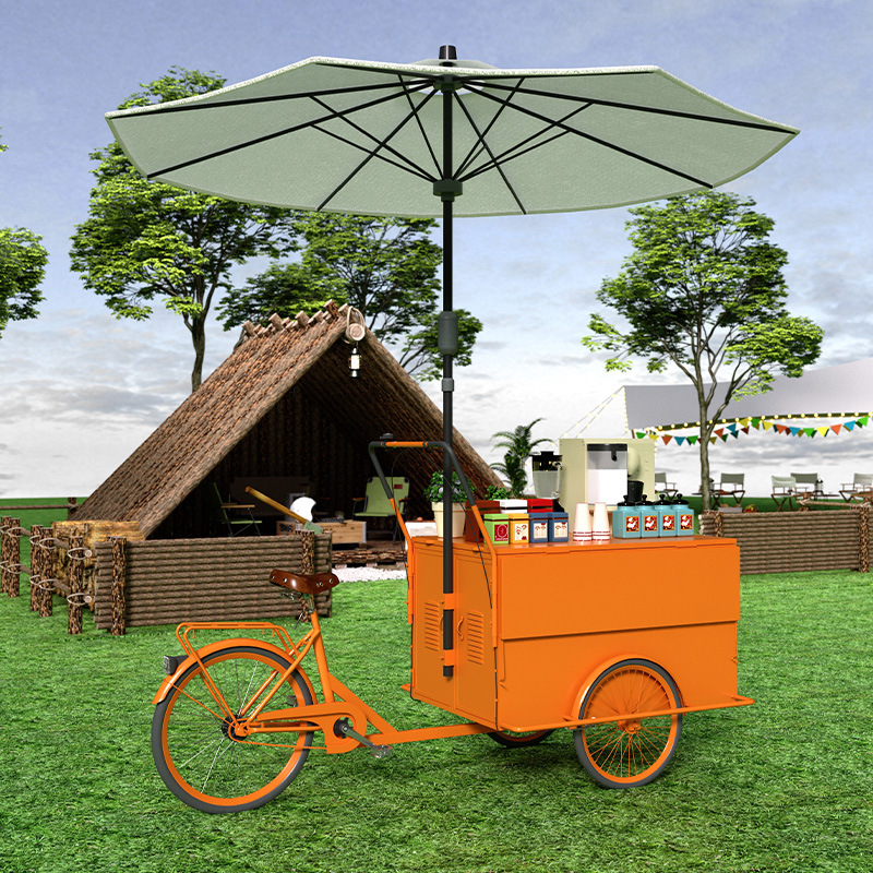 Driewielige snackkar met paras - Food Snacks To Sell recensie en prijs