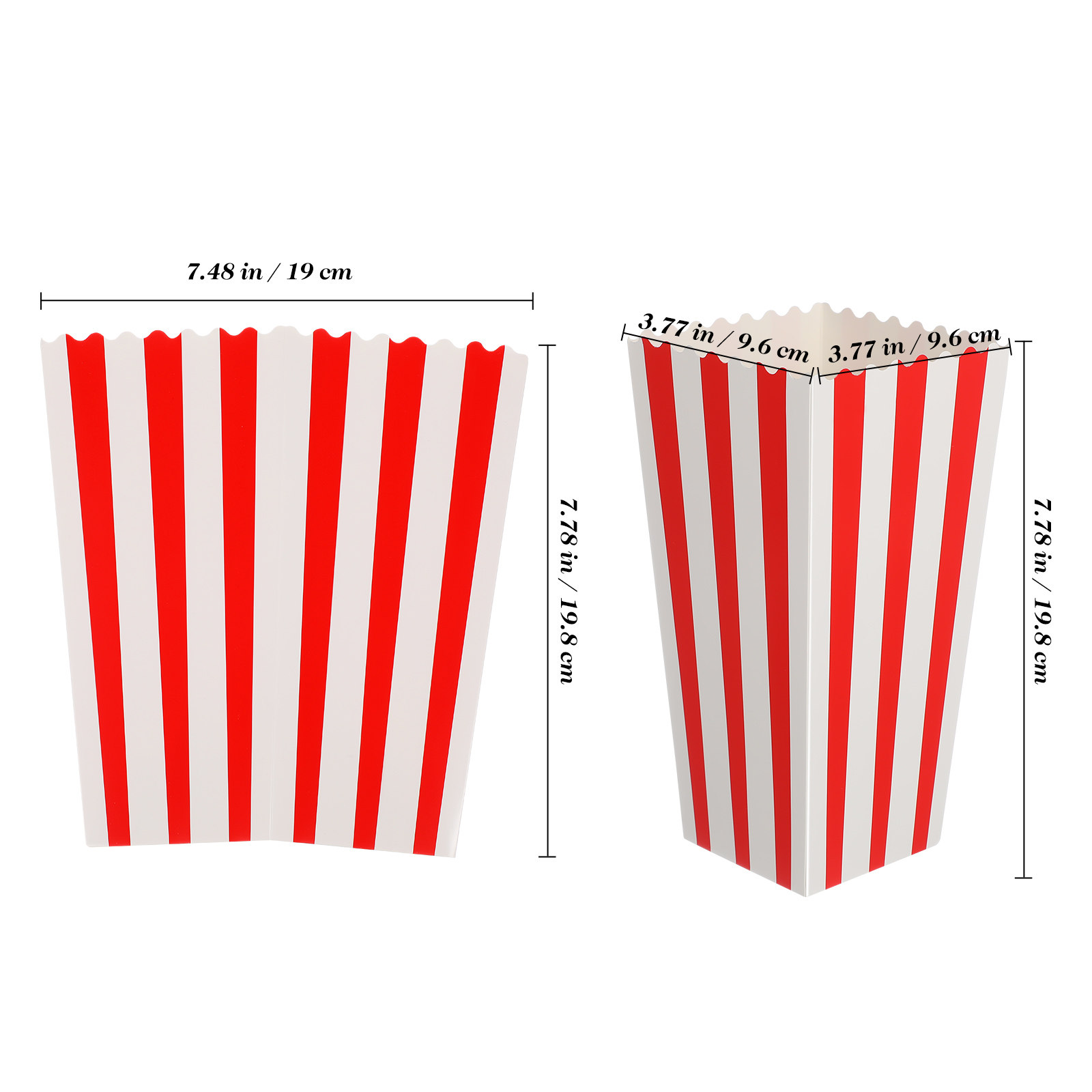 15 stuks gestreepte popcornemm - Food Day Snacks recensie en prijs