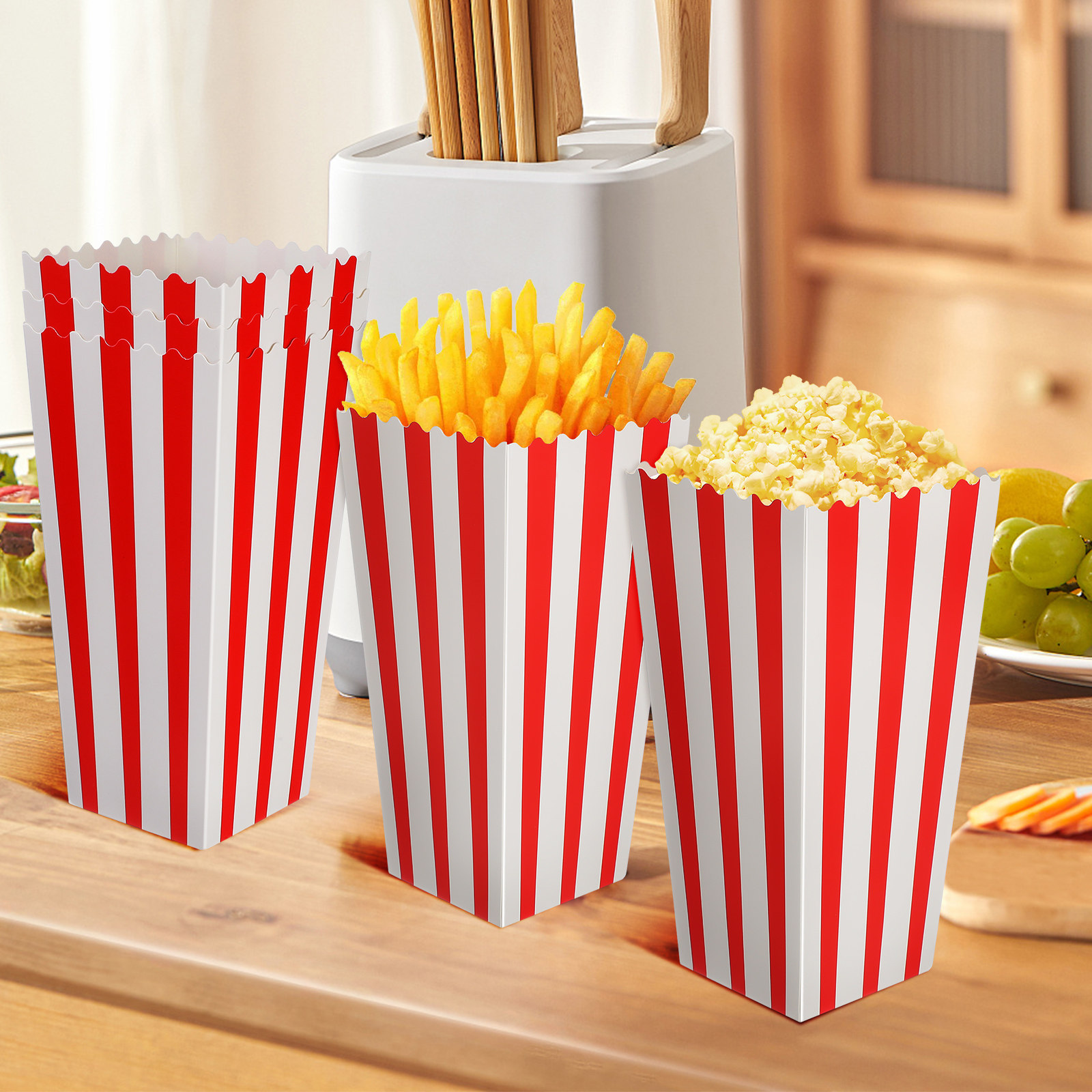 15 stuks gestreepte popcornemm - Food Day Snacks recensie en prijs