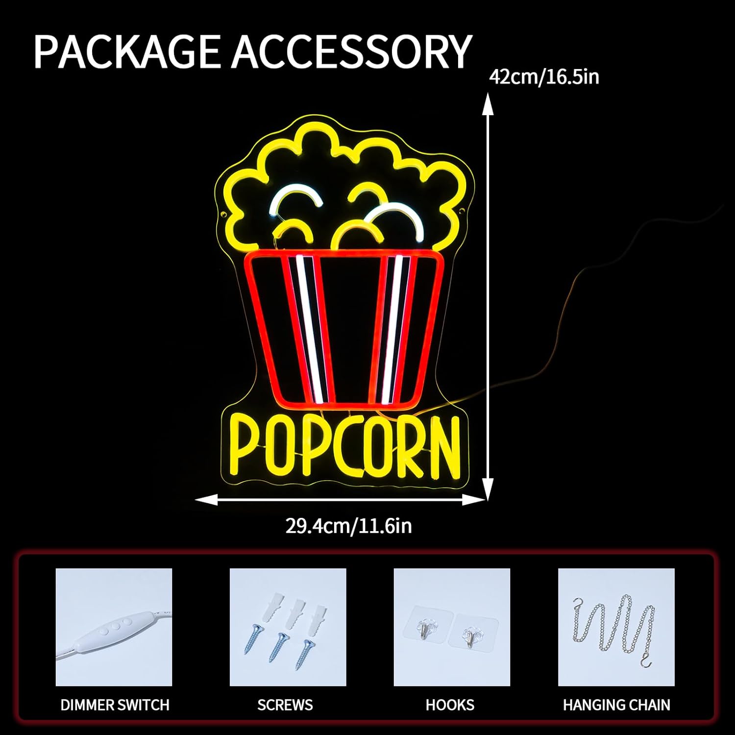 Dimbare LED neonverlichting vo - Snacks Food Video recensie en prijs