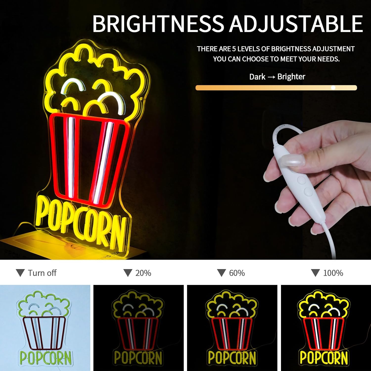 Dimbare LED neonverlichting vo - Snacks Food Video recensie en prijs
